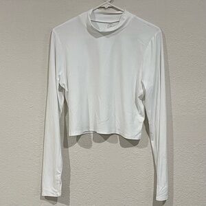 BEYOND YOGA Women's White Long Sleeve Pullover Crop Top Size XL